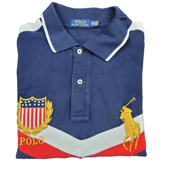 Ralph Lauren Other - Polo Ralph Lauren Mens 2XL BIG Pony Shirt Polo Mens Large Short Sleeve USA Crest